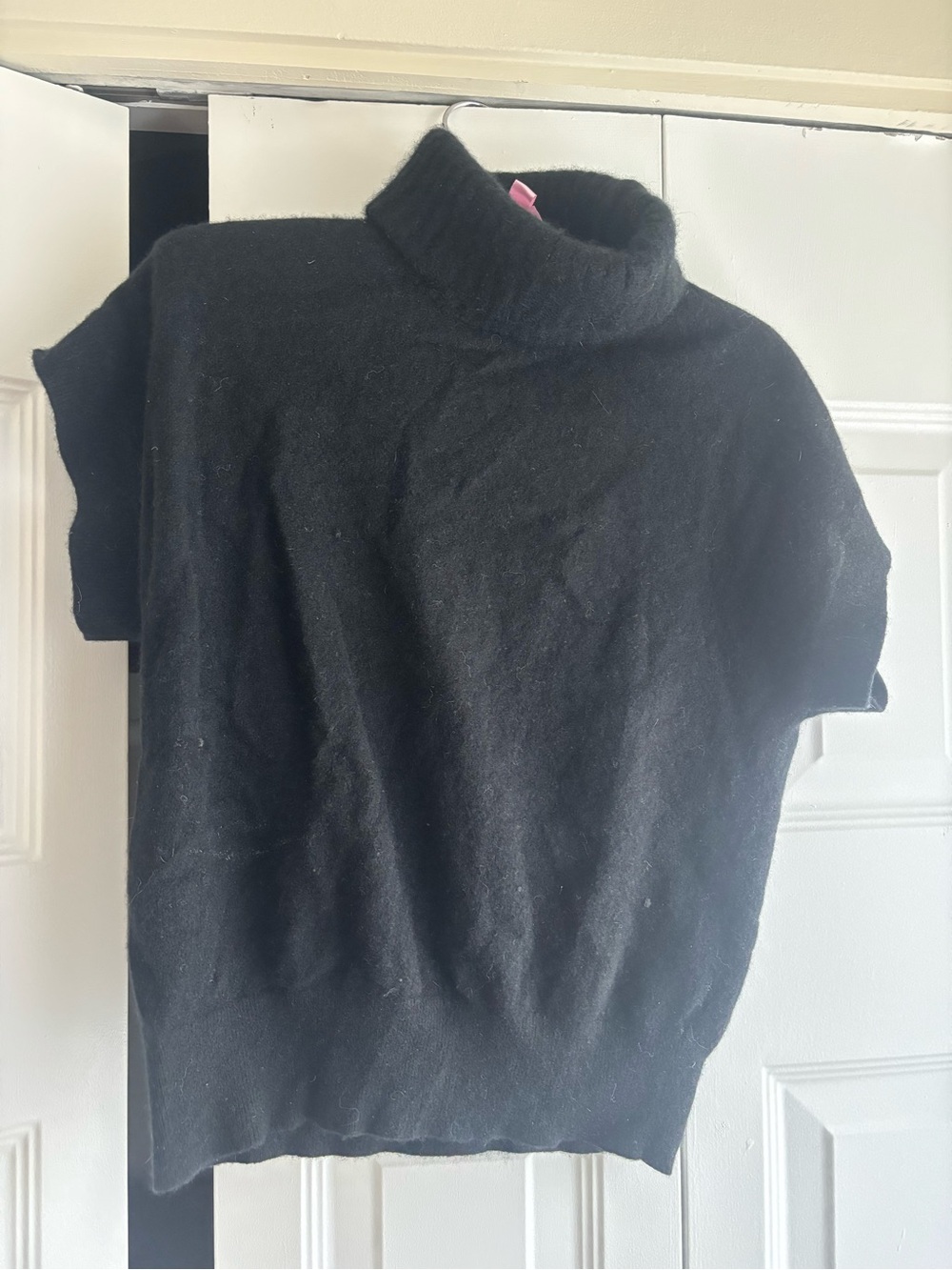 Michael Kors Black Short-Sleeve Turtleneck Sweater